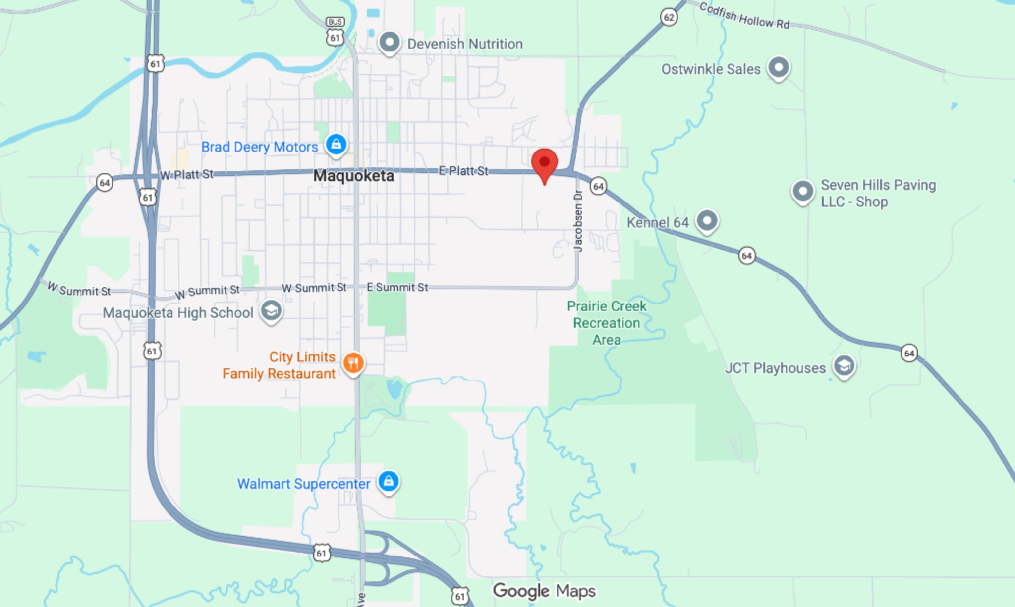 Ohnward Fine Arts Center Location Map